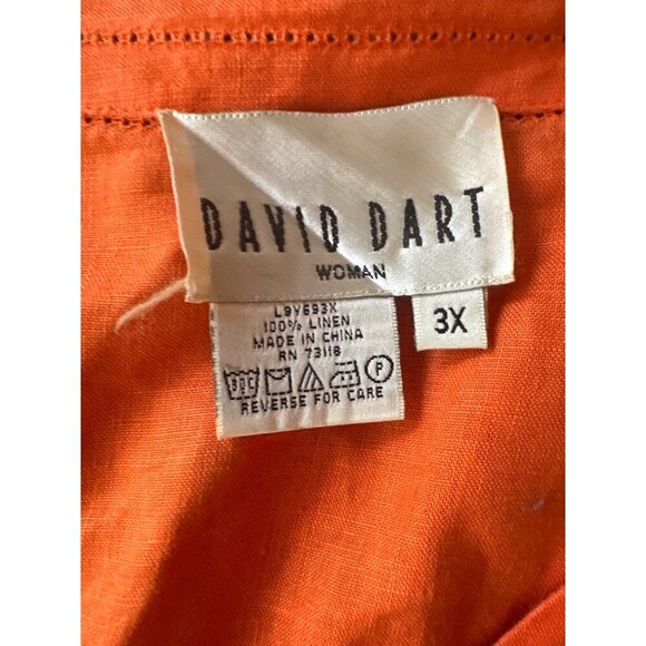 Vibrant Orange Women's Button Down Shirt - Picture 2 of 5